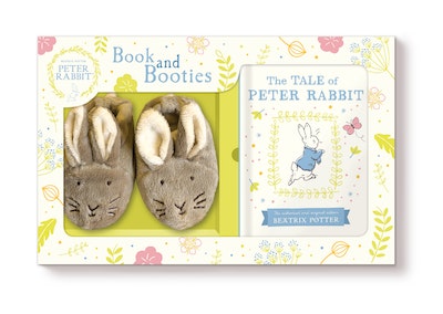 Tale of Peter Rabbit Book and First Booties Gift Set by Beatrix