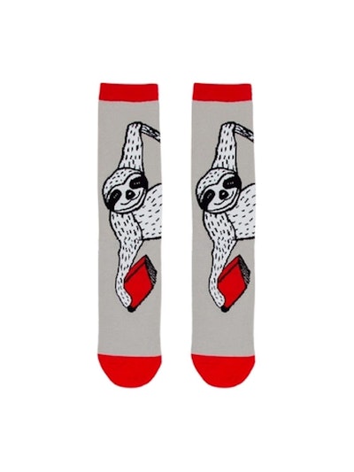 Book Sloth Socks Small