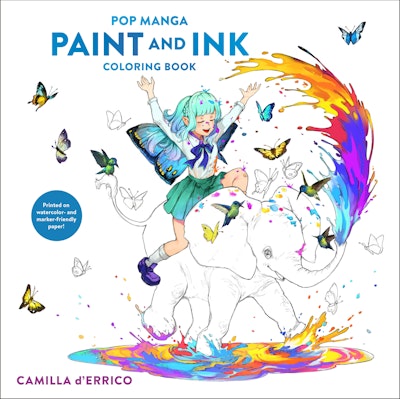Pop Manga Paint and Ink Coloring Book