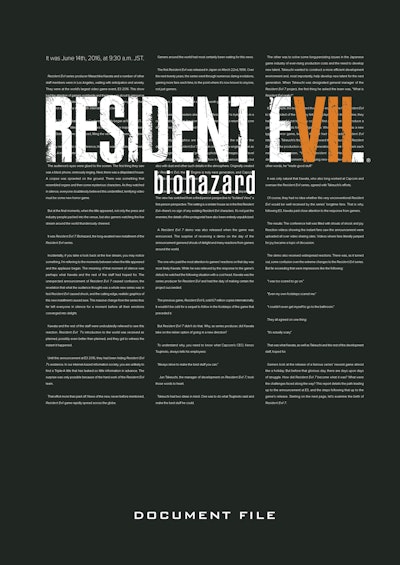 Resident Evil 7: Biohazard Document File
