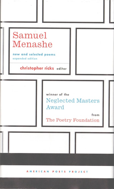 Samuel Menashe: New and Selected Poems