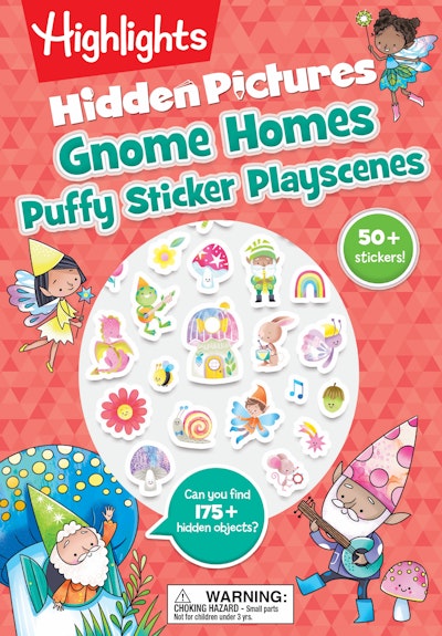 Gnome Homes Hidden Pictures Puffy Sticker Playscenes