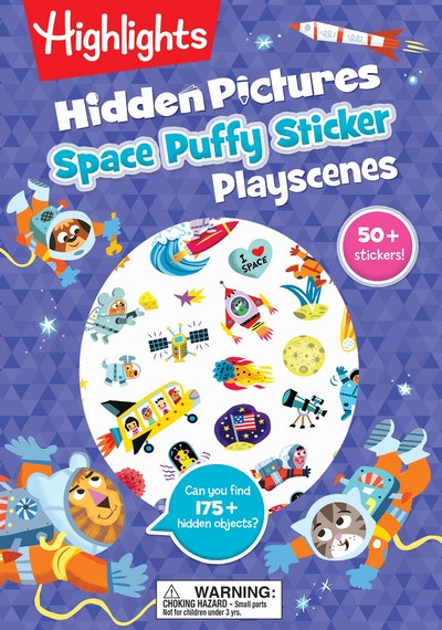 Space Hidden Pictures Puffy Sticker Playscenes