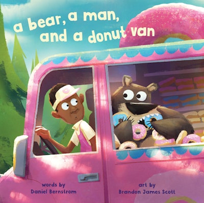 A Bear, a Man, and a Donut Van