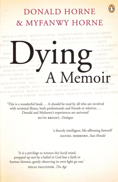 Dying: a Memoir