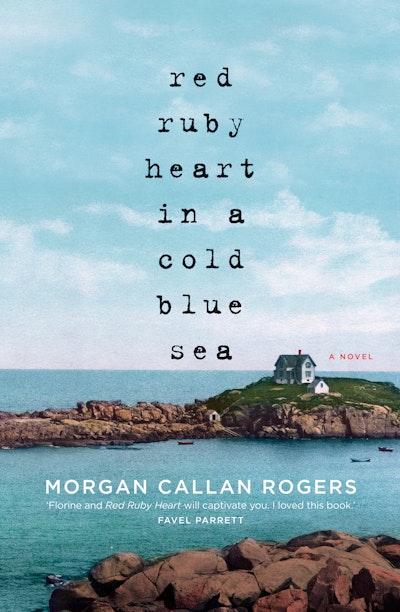 Red Ruby Heart in a Cold Blue Sea