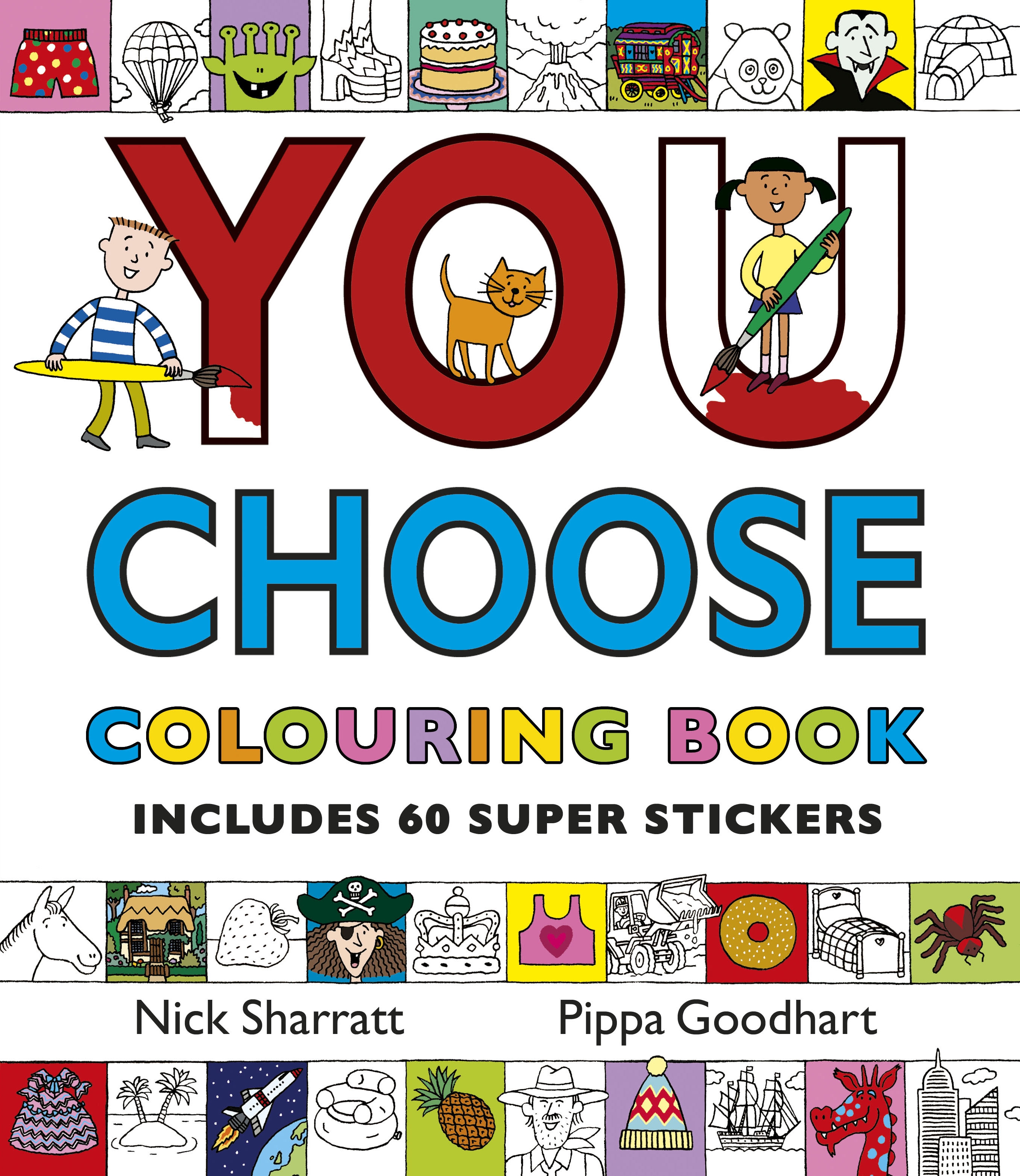 You Choose Colouring Book with Stickers by Pippa Goodhart Penguin