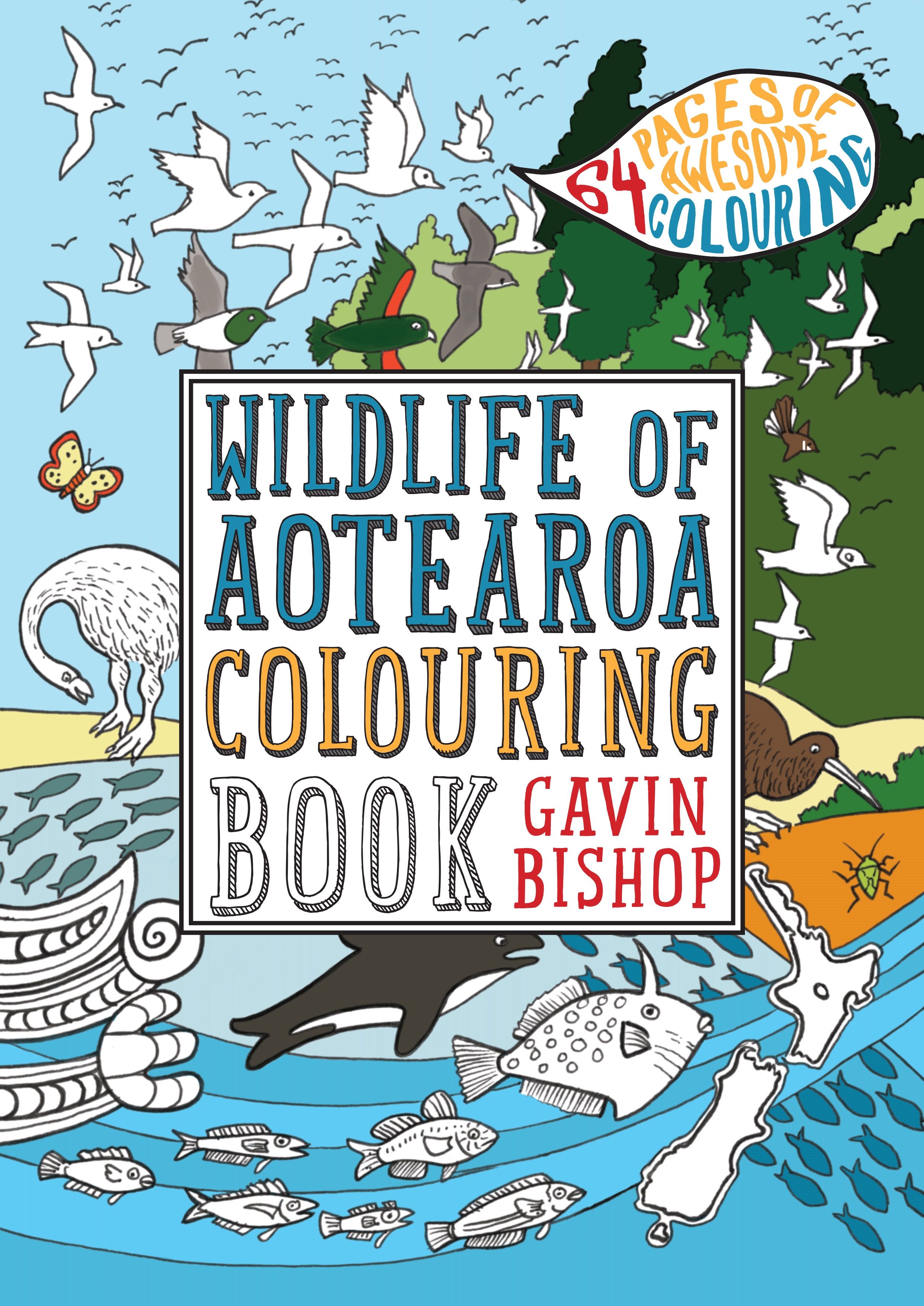 Wildlife of Aotearoa Colouring Book by Gavin Bishop - Penguin Books New  Zealand