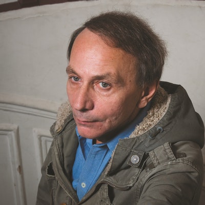 portrait photo of Michel Houellebecq