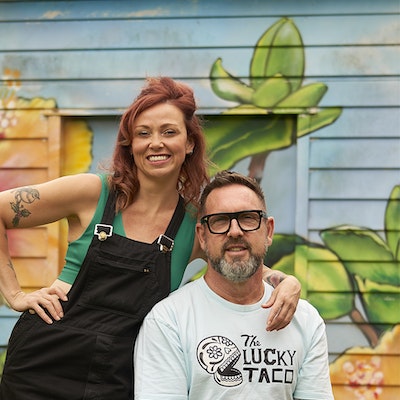 portrait photo of Sarah and Otis Frizzell
