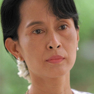portrait photo of Aung San Suu Kyi